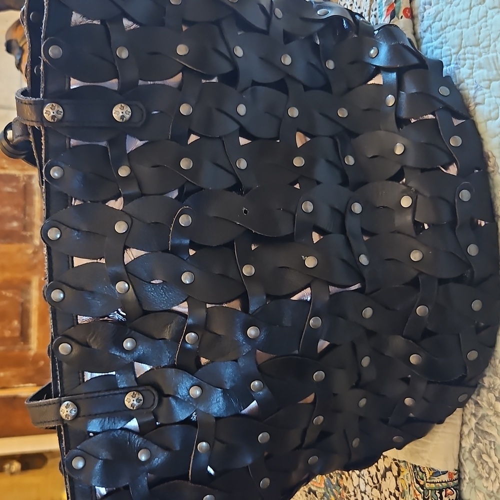 PATRICIA NASH Black Twisted Braid Mizzana Bag Used But Still Stunning! - Picture 6 of 12